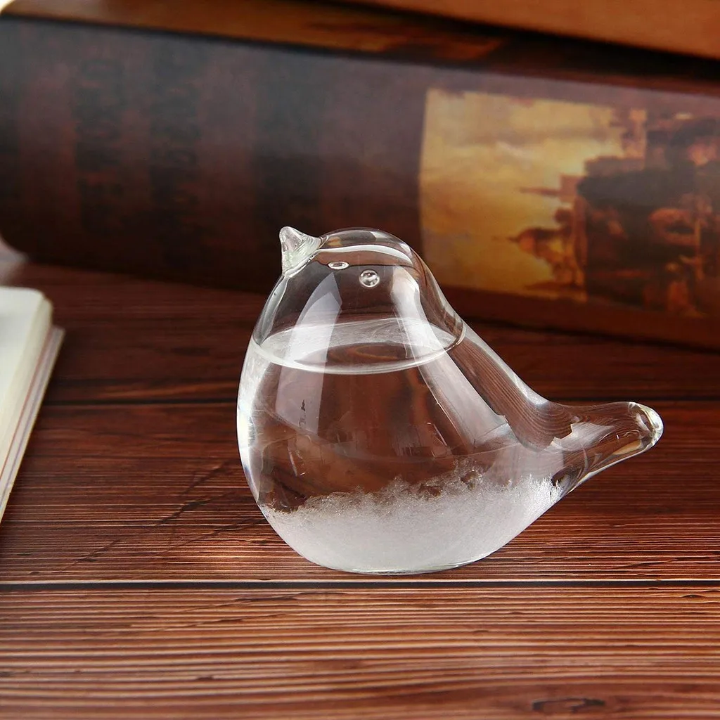 Прогноз погоды Storm Glass в форме птицы Хрустальный настольный декор стеклянные