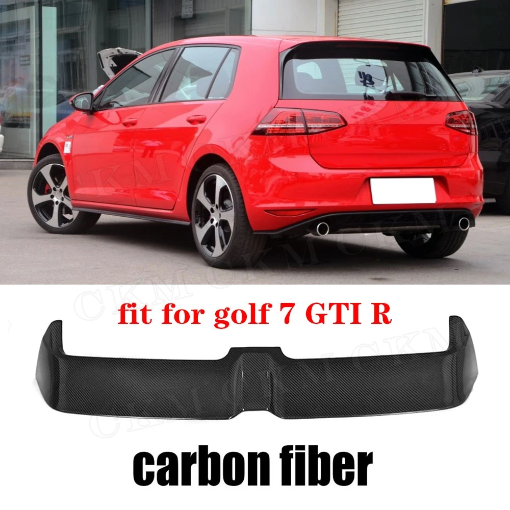 GTI R carbon Для игры в гольф, MK7 углеродного волокна задний спойлер Отделка багажника крылья для Volkswagen VW Golf 7 VII МК 7 GTI R- O Стиль - Цвет: GTI R carbon