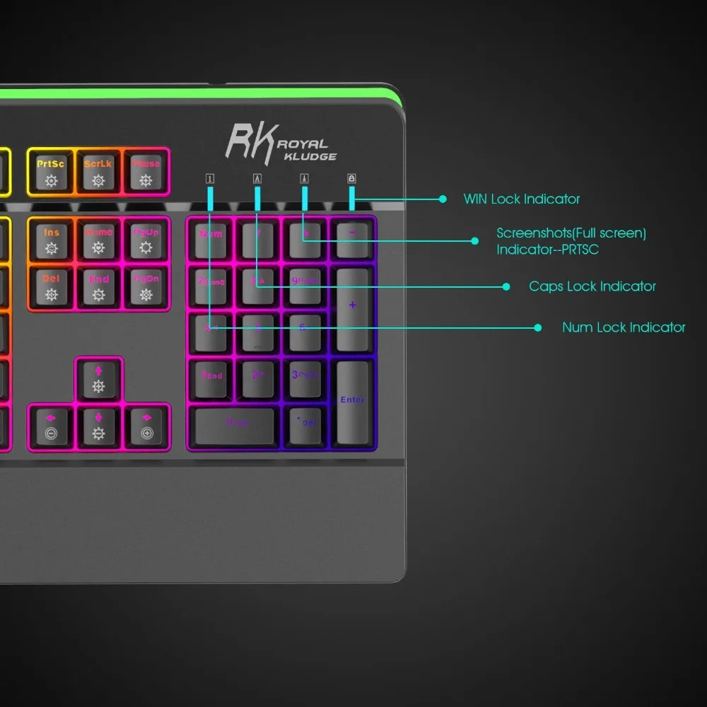 РК Pro104 USB Проводная игровая клавиатура светодиодной подсветки rgb Клавиатуры