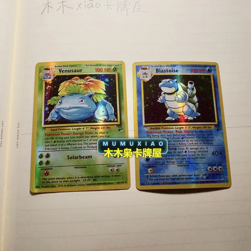 TOMY 5 шт. Pokemon Charizard Blastoise Mewtwo Мега флэш карты карта покемона|Коллекционные
