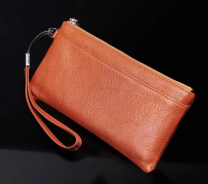 Ремень ручной карты кошелек из натуральной кожи коровы мобильный телефон case