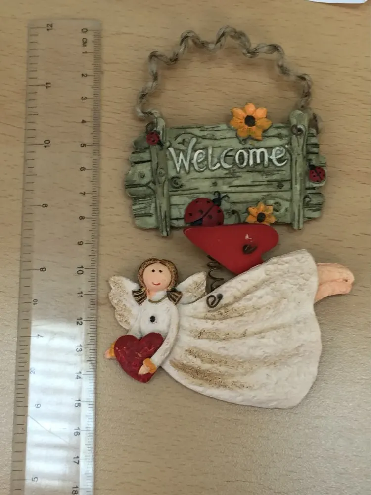 

Fashion Vintage Resin Little Angel Home Decoration Finaning,Door Plate.Welcome Sign.Pendant Pingente De Resina