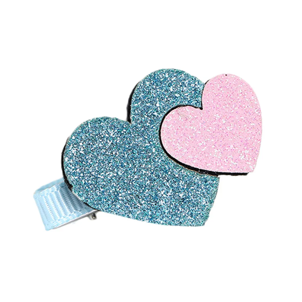 2 шт. геометрические двойные заколки для волос с сердечками детские принцессы