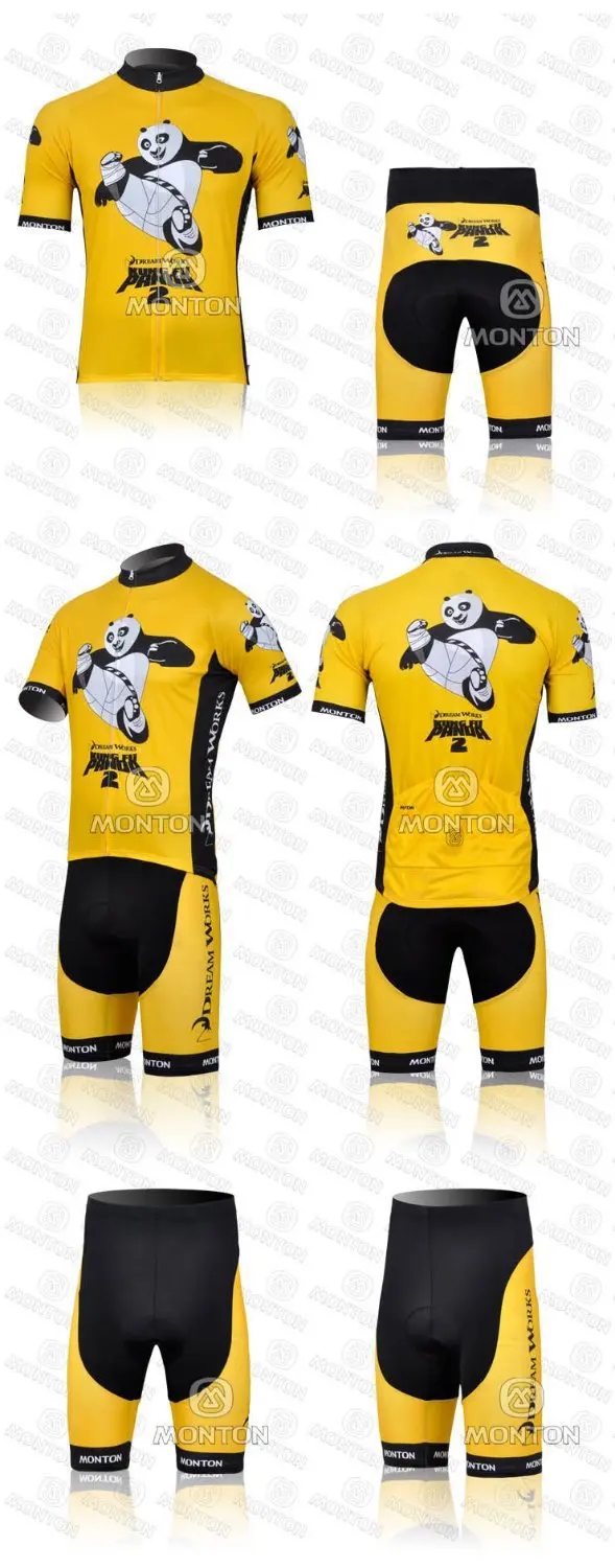2013 KUNG FU PANDA Team Cycling clothing /Cycling wear/ jersey short sleeve+Shorts Sets Suite Free Shipping | Спорт и развлечения