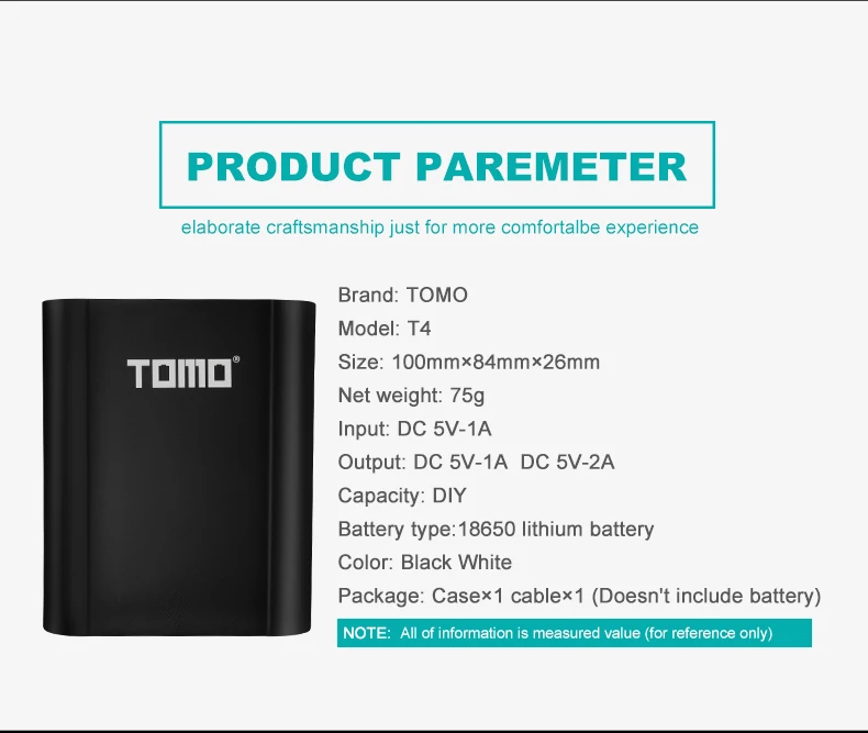Зарядное устройство TOMO T4 18650 зарядное коробка 4X ЖК дисплей для мобильных