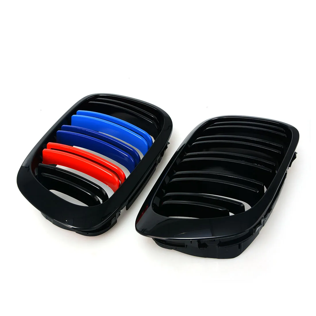 2 шт. для BMW E46 двери 3 серии 1998-2002 Передняя широкая M-Tri глянцевая черная решетка