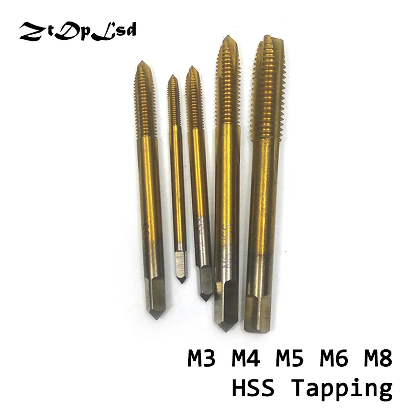 ZtDpLsd M3 M8 высокое Скорость Сталь HSS титановый станок ручной кран Самонарезающий