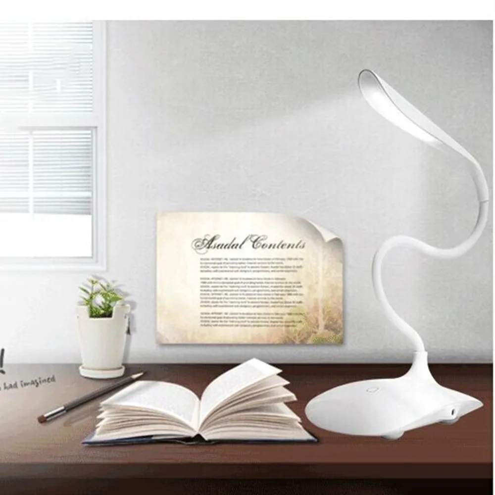 Hot Sale 2w LED Desk Lamp Table Reading Flexional Stand Clip Luminaria Fashion Novelty Gift for Student White | Лампы и освещение
