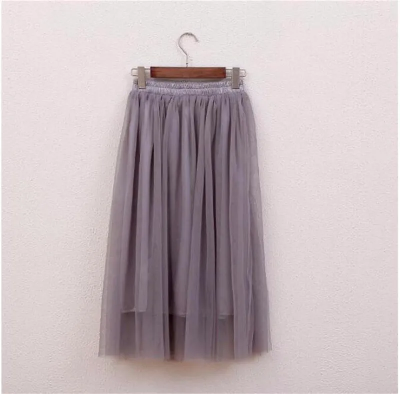 Серый Для девочек-подростков, юбки, детская одежда, Roupas infantis menina для больших детей Длинная юбка 17, 18, 20, с юбкой-пачкой из сетчатой ткани, Vestidos Молодежные AA1104 - Цвет: Серый