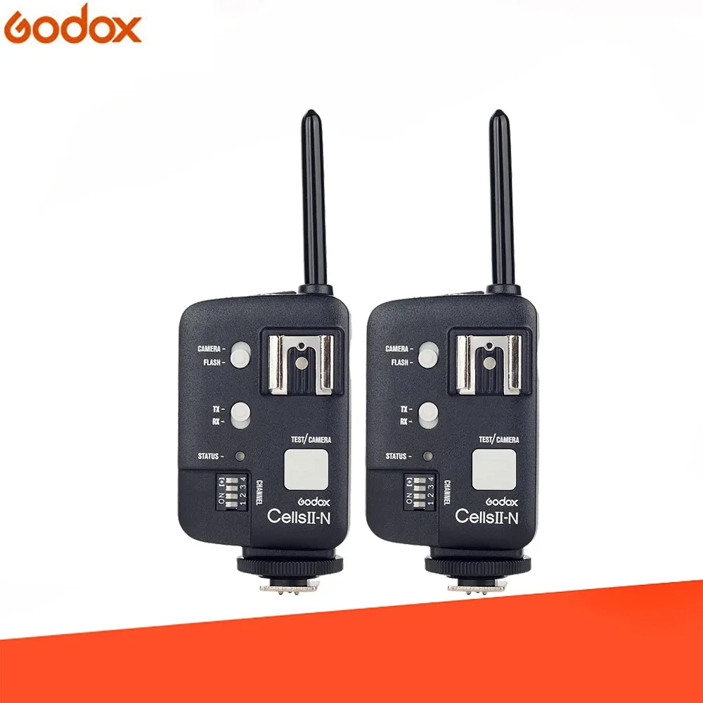 Высокоскоростная вспышка Godox Cells II для студийной фотосъемки, Беспроводная дистанционная синхронизация вспышки со скоростью 1/8000 для камеры Nikon