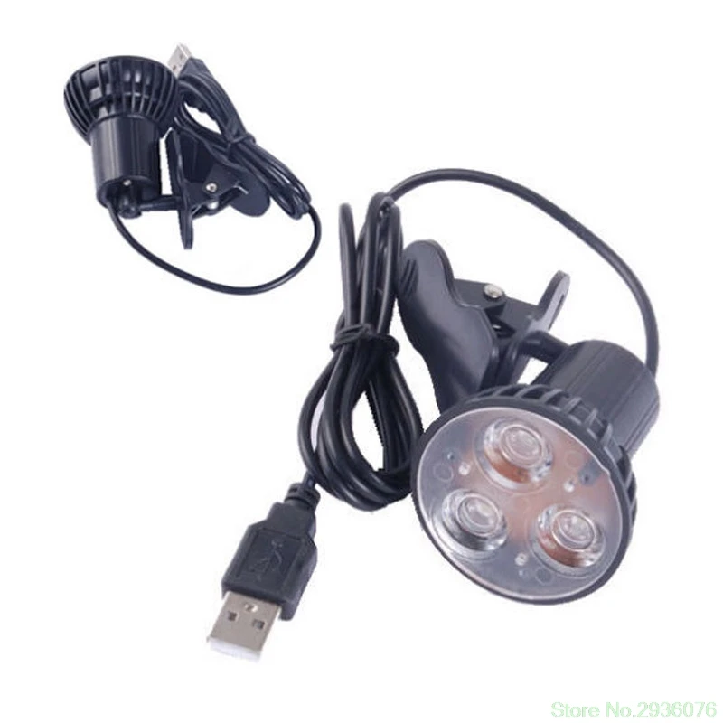 

2022 New 3 LED Port Clip On Spot USB Light Lamp For Laptop PC Notebook Black 11