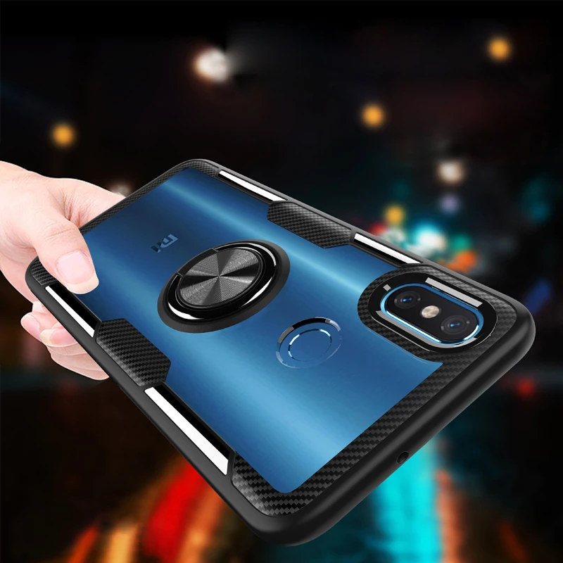 For Xiaomi MI 8 MI8 SE Mi8 Lite Transparent TPU Ring Holder Case For Xiaomi Mi 9 Mi9 SE Magnet Car Holder Cover Cases