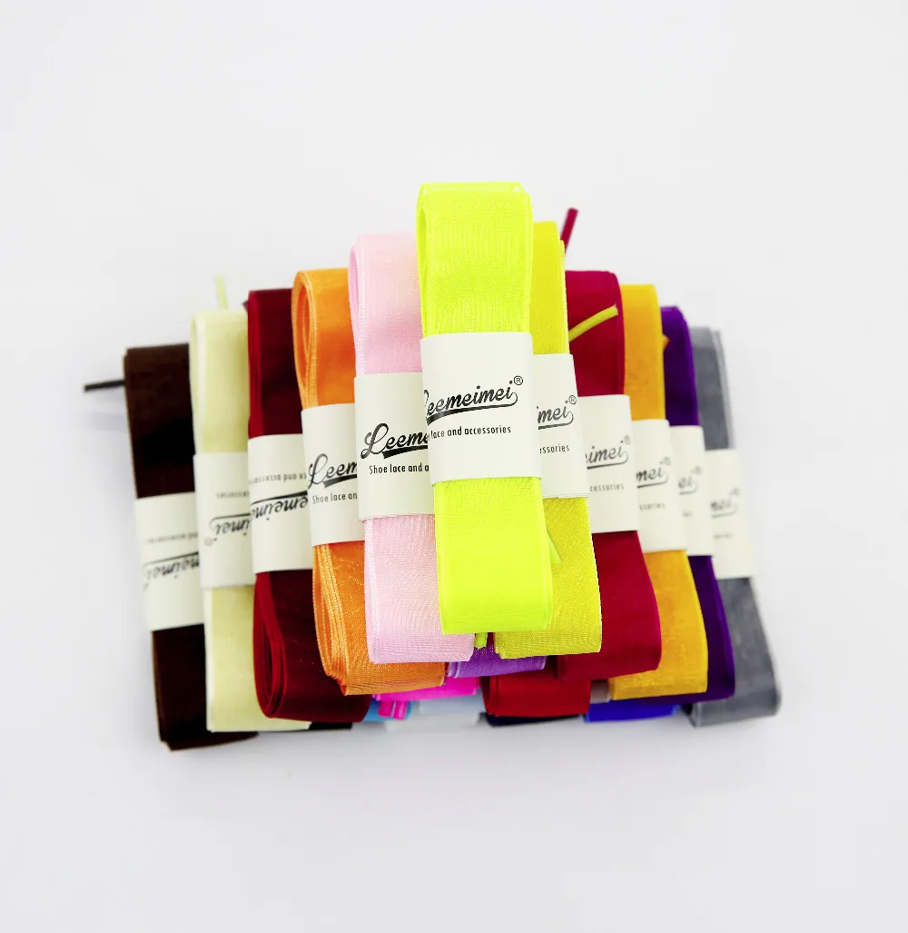 Модные шнурки принцессы для обуви разных цветов женские шифоновые взрослые и