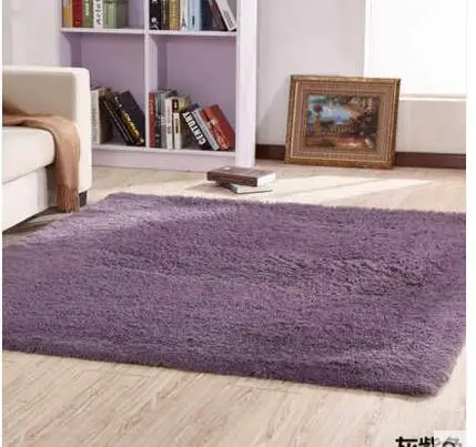 Gray purple 16 цветов, одноцветные коврики, розовый пюль, толстый коврик для ванной комнаты, нескользящий коврик для гостиной, мягкий детский коврик для спальни, Vloerkleed - Цвет: Gray purple