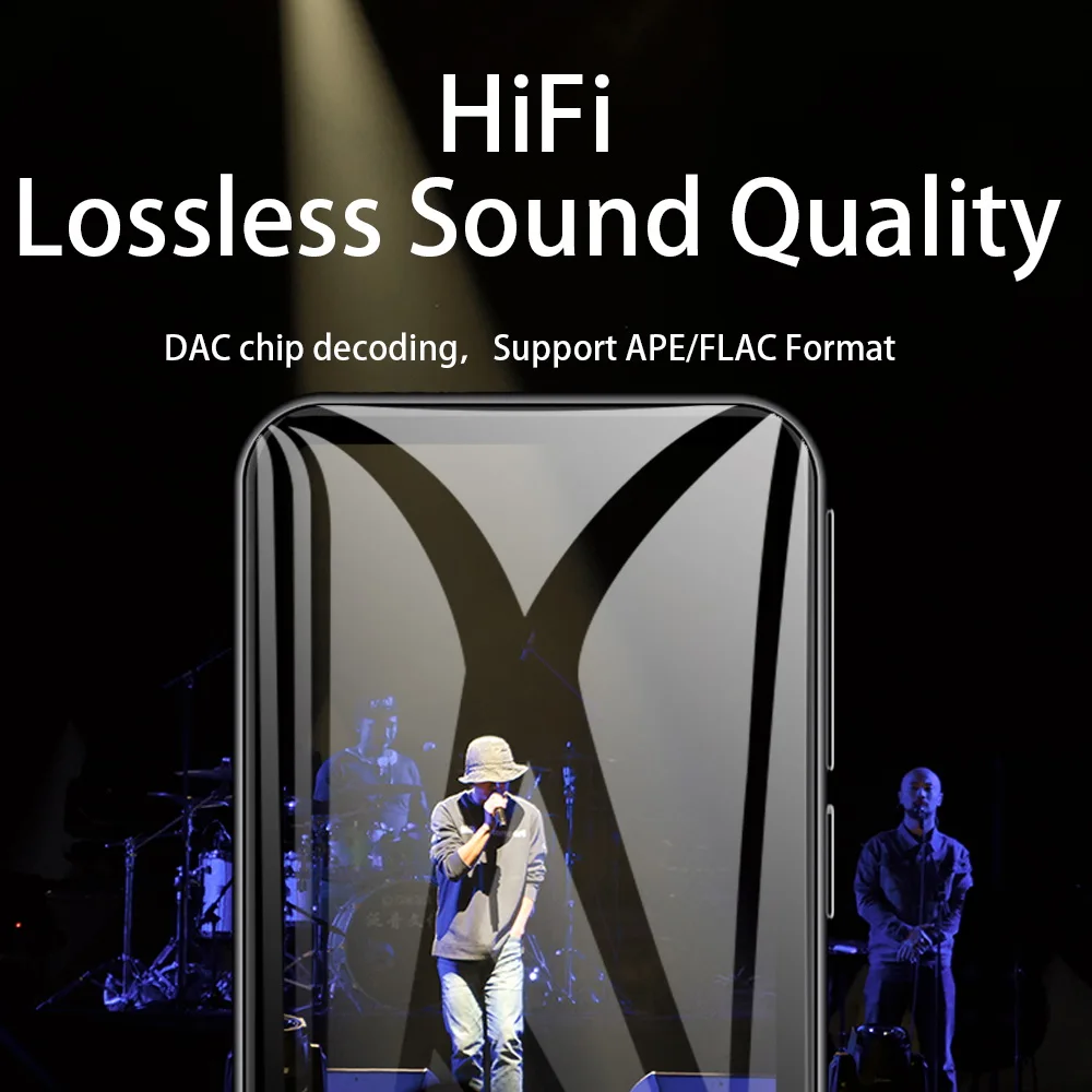 JWD Оригинальный сенсорный экран walkman HIFI музыкальный mp3-плеер DSD FLAC FM видеозапись P3 |