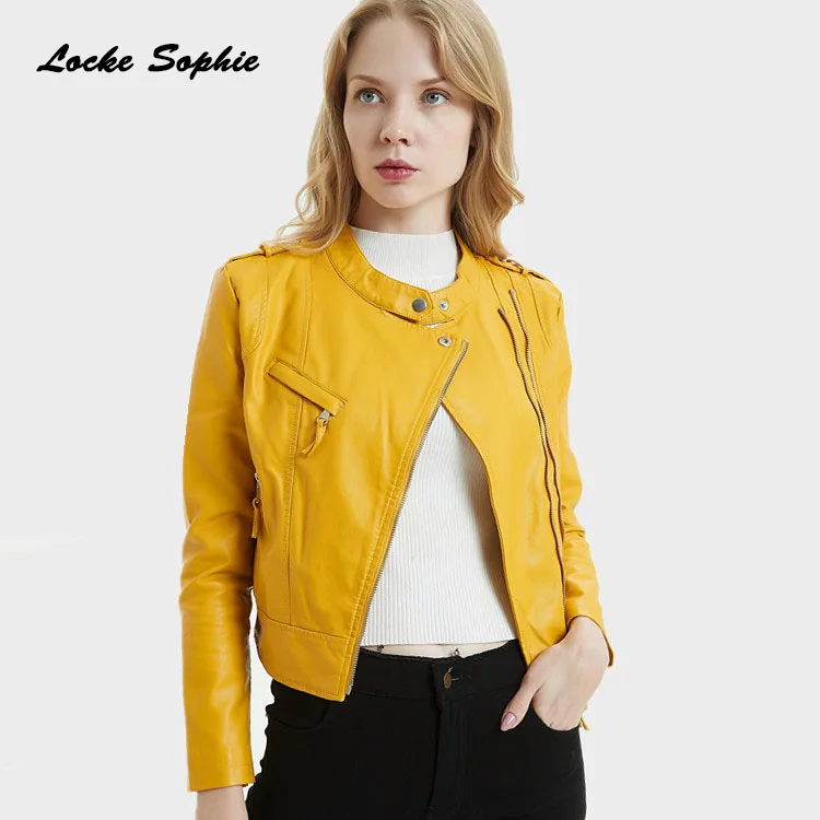 Женская короткая куртка большого размера блейзеры осень 2020 искусственная кожа