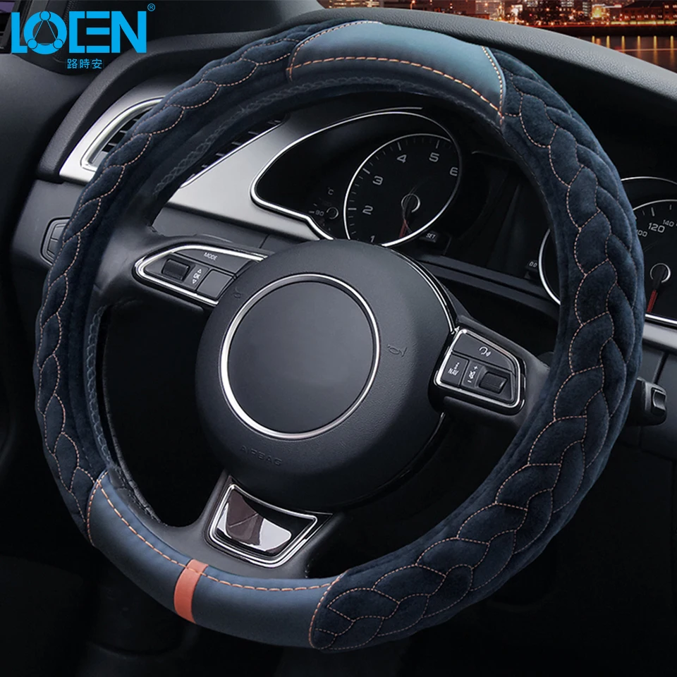 1 шт. Лидер продаж Меховое чехол рулевого колеса автомобиля Автомобильный