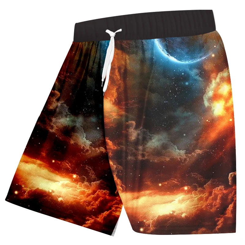 Шорты UJWI мужские пляжные свободные повседневные модные с 3D галактикой в стиле