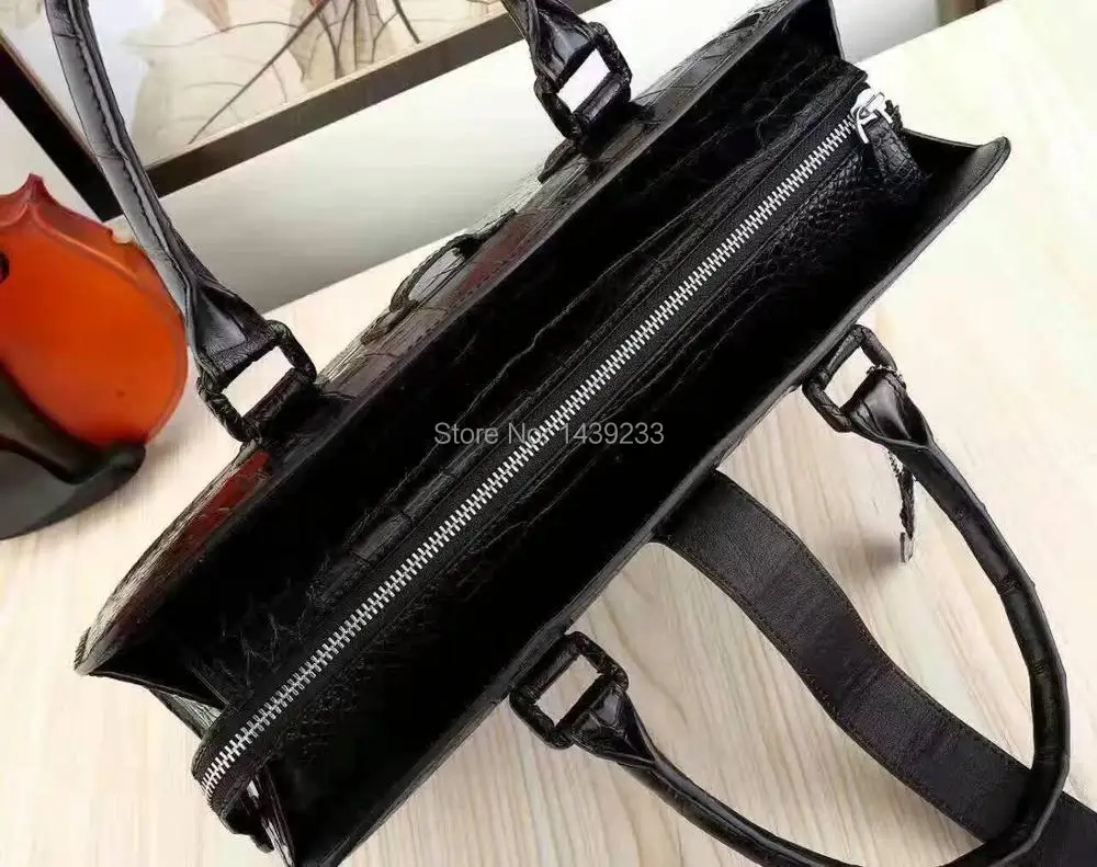 Мужской портфель из 100% натуральной кожи крокодила сумка для ноутбука мужская