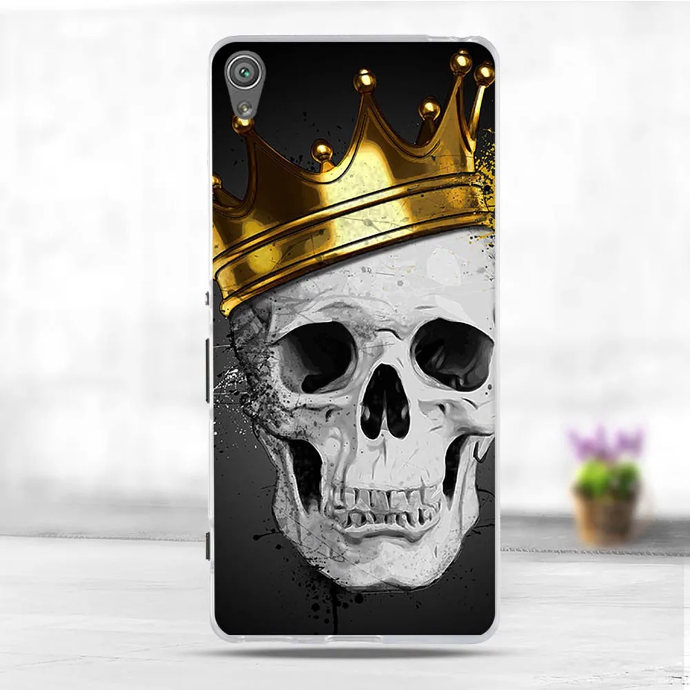 Phone Case For Sony Xperia XA F3111 F3112 Soft Silicone TPU Fashion Flower Painted Back Cover XA1 Plus |