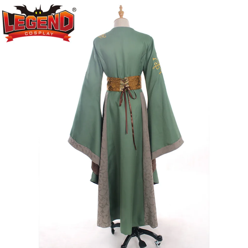 Зеленое платье Cersei Ланнистер женский костюм для косплея на Хэллоуин и карнавал