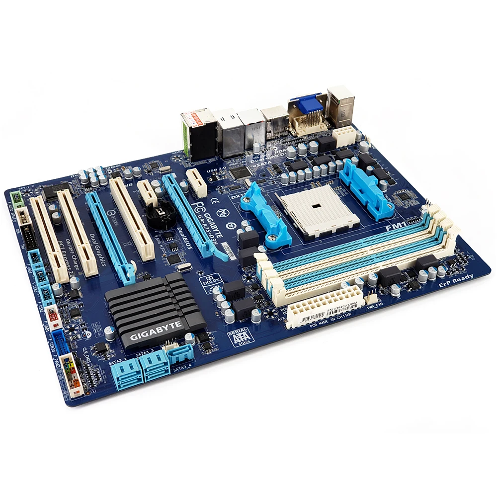Gigabyte GA A75 D3H настольная материнская плата ADM гнездо FM1 AMD Lynx Llano серии APU DDR3 32G SATA3 USB3.0 E