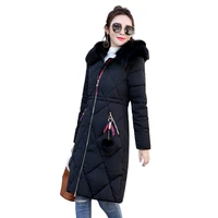 winter fashion female coat long section parkas self cultivation clothing large size cotton collar thick warm womens jacket tide