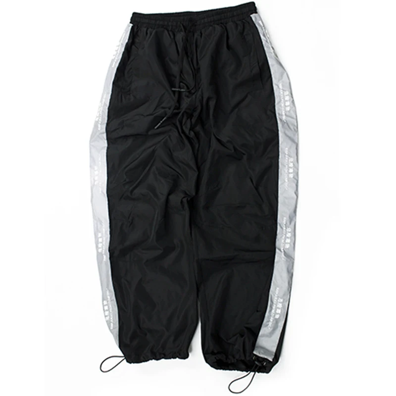 Новый Для мужчин женщин 3м Reflective с буквенным принтом штаны шаровары Штаны летняя