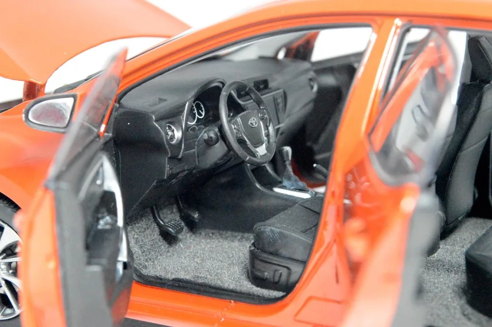 1/18 1:18 1 18 Масштаб Toyota Levin 2017 оранжевая статическая имитация Отлитый металлический