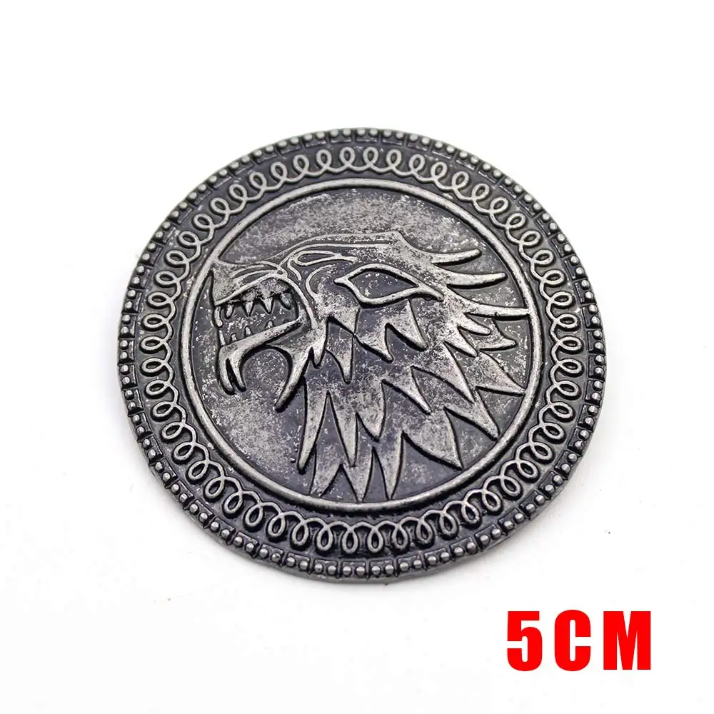 Игра престолов Pin House of Stark металлический значок Direwolf Символ Кнопка Мультфильм