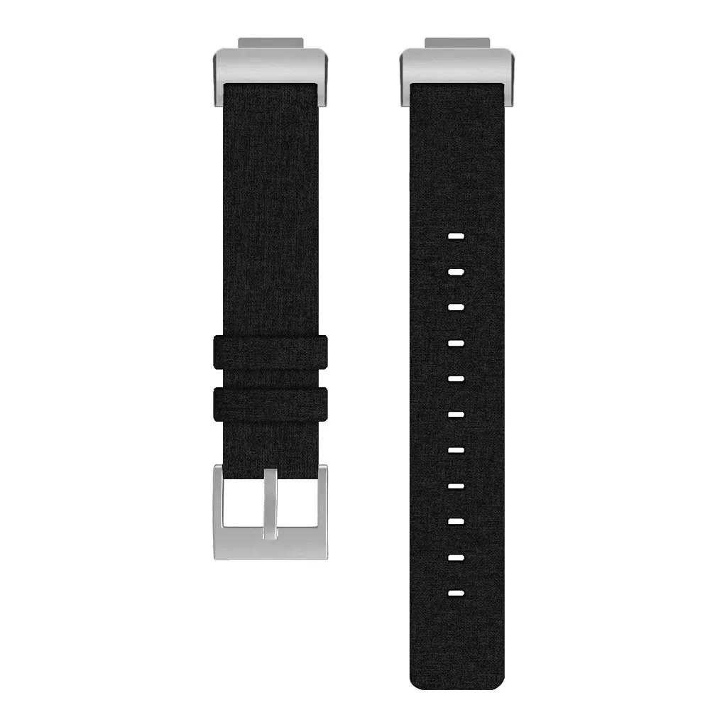 Black Wrist Strap for Fitbit Inspire/Inspire HR Strap Woven Canvas Smart Watch Replacement Band Luxury Sport Bracelet Women Men 19Je25 - Цвет: Black