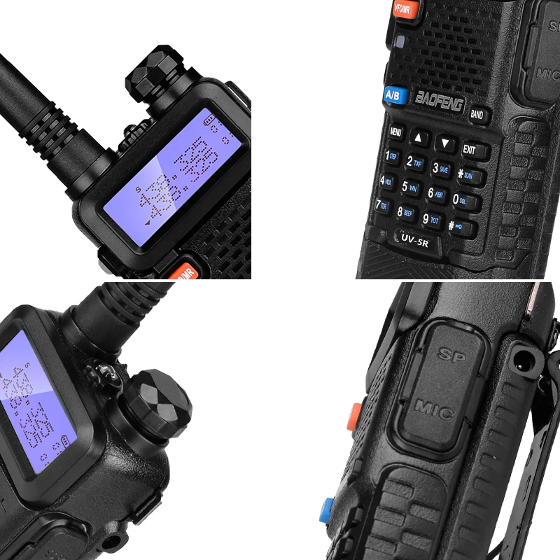Рация BaoFeng UV 5R 8 Вт высокой мощности 10 км 3800 мАч UHF VHF Двухдиапазонная Любительская