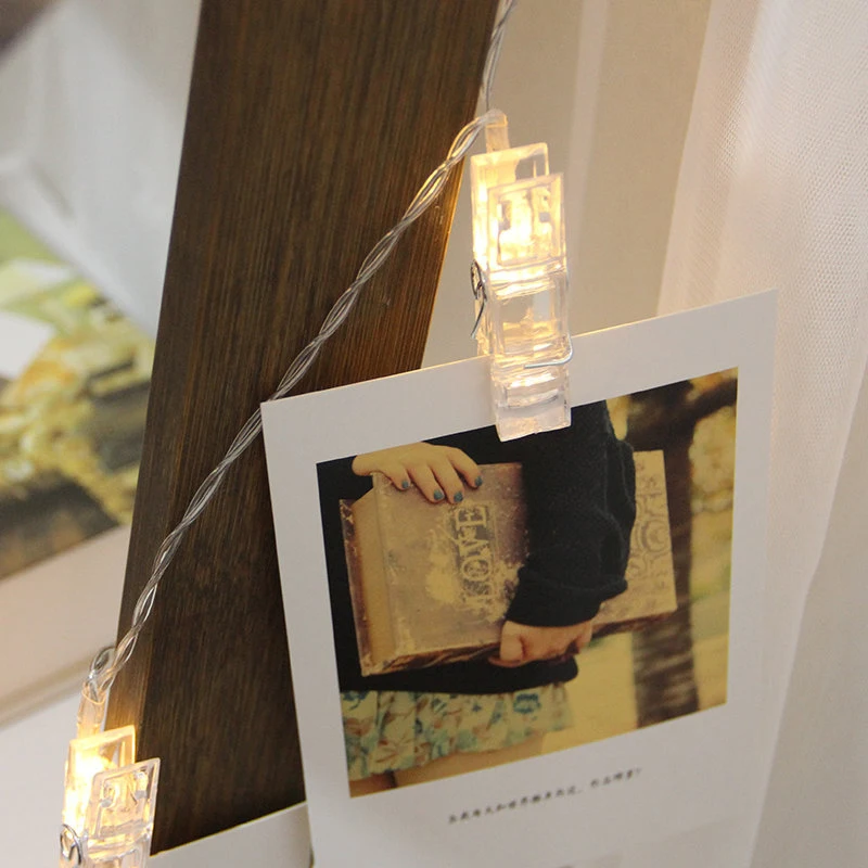 

5M Christmas Garland LED Photo Card Clip String Lights Bedroom Fairy Lights Decoration For Holiday Party Wedding Lighting Chain