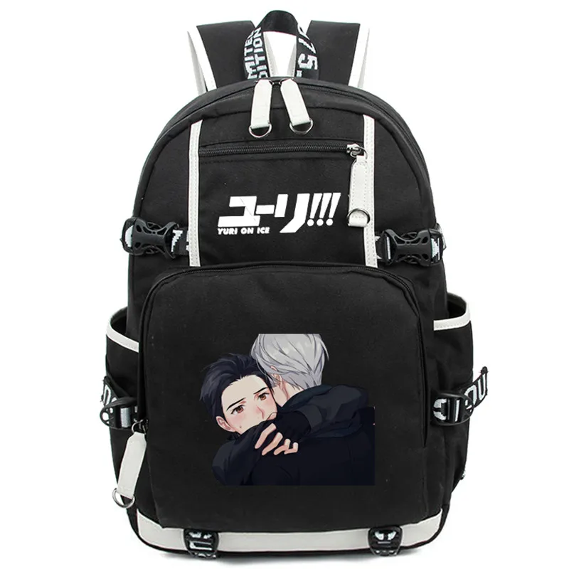 Новое поступление Аниме Юри! На ICE Victor женский и мужской рюкзак школьный Nikiforov Bolsa