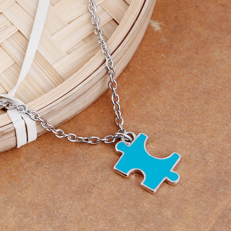 Ожерелья Best Friends bff для 4 пазлов красное синее желтое эмалированное ожерелье