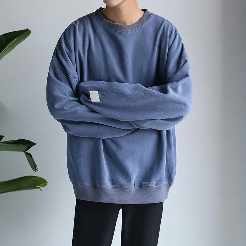 

Men's Loose Solid Color Long Sleeve Jacket Men's Couples Oversize Korean Trends Autumn Turtleneck Sweater