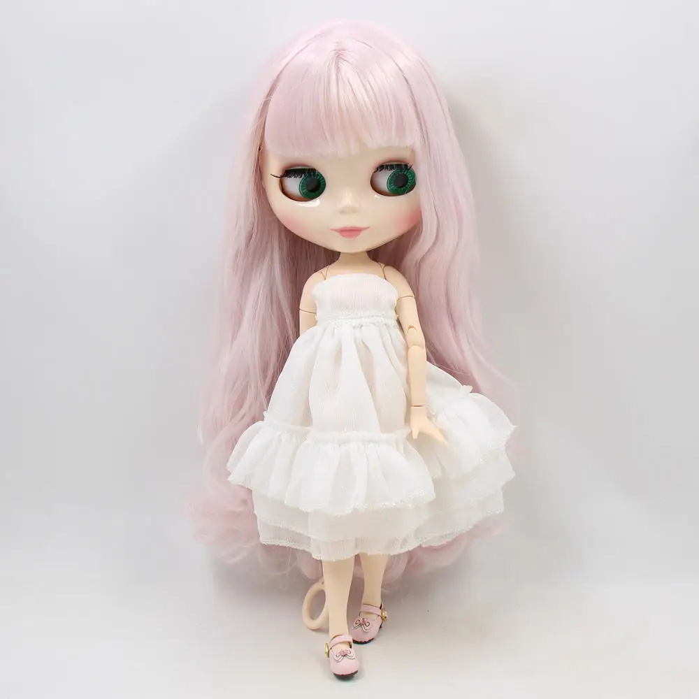 Ледяной DBS Blyth кукольные шарнирное тело 1/6 BJD розовая футболка для девочек длинные