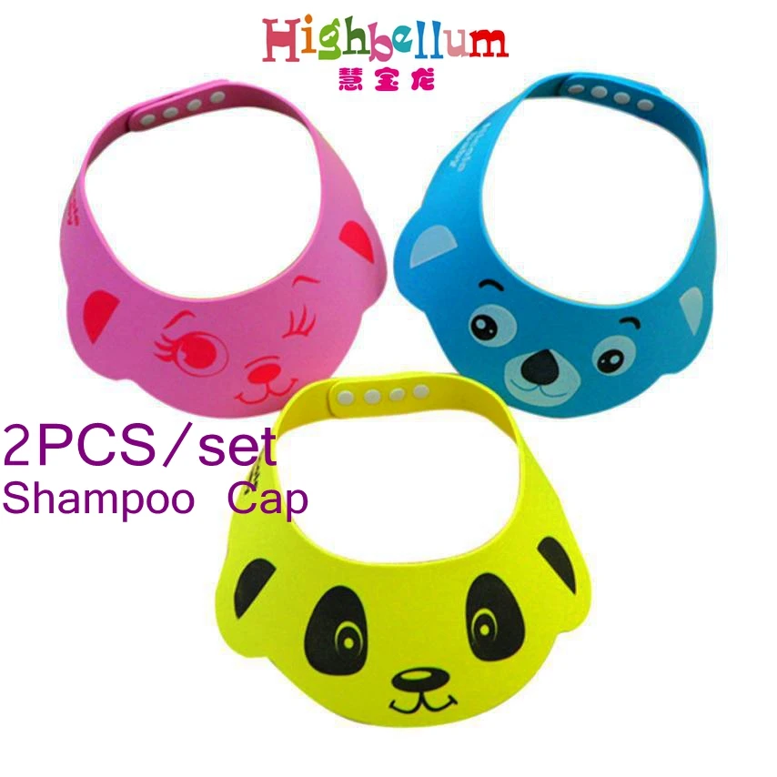 2 шт. Изменяемая детская шапочка для шампуня с милым принтом персонажа ванны и