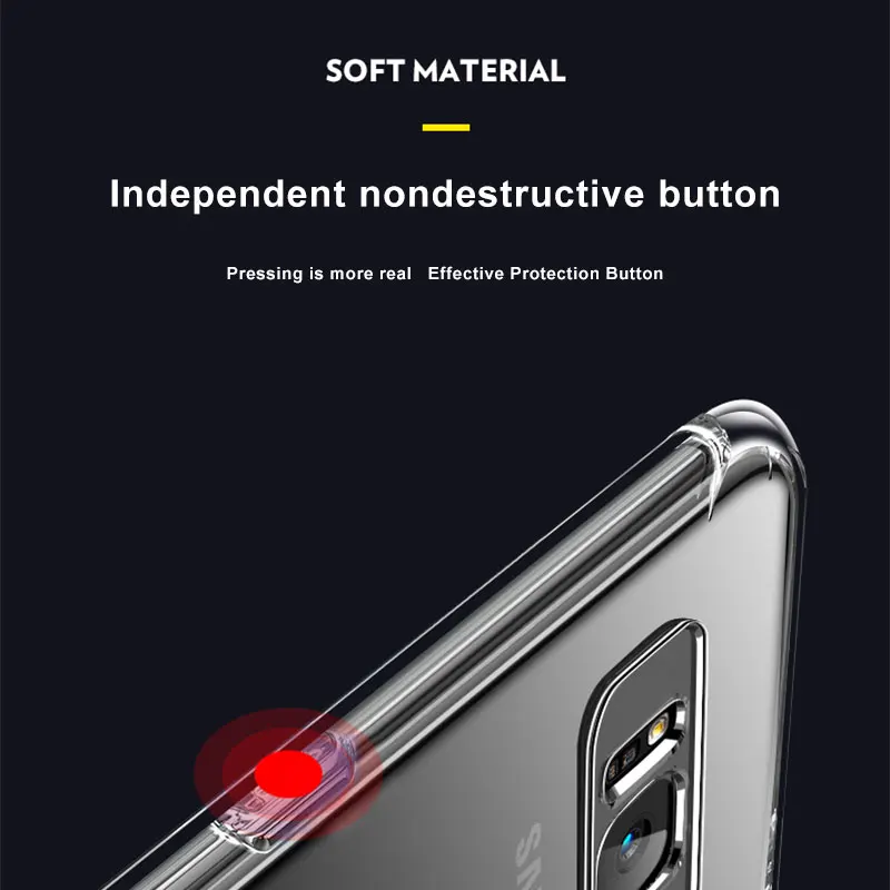 AOXIN 3D прозрачный чехол для телефона samsung Galaxy S10 S9 S8 Plus S10e S7 edge чехол Прозрачный Мягкий ТПУ силиконовый чехол