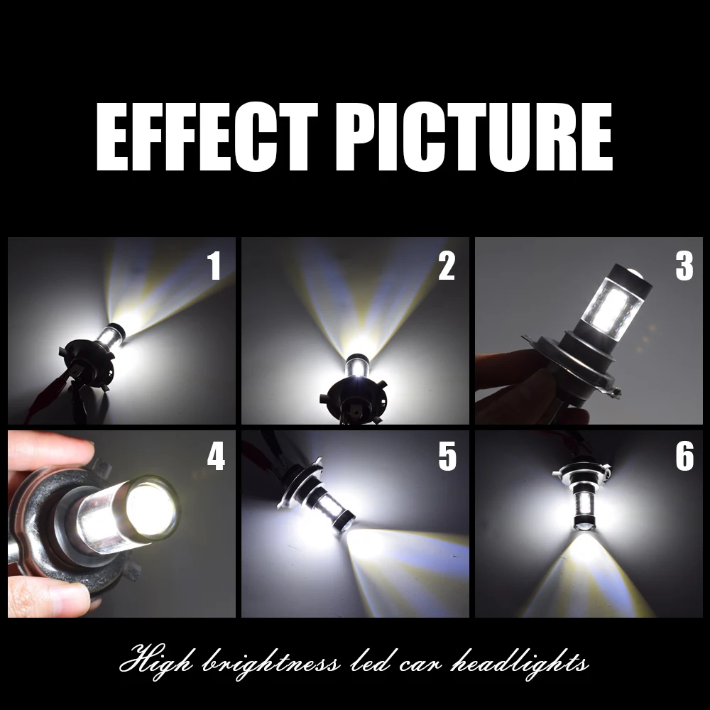 EURS 2 шт. H4 Светодиодный лампа для мотоцикла светодиодный фар S25 P21W 16SMD мотор лампы 80