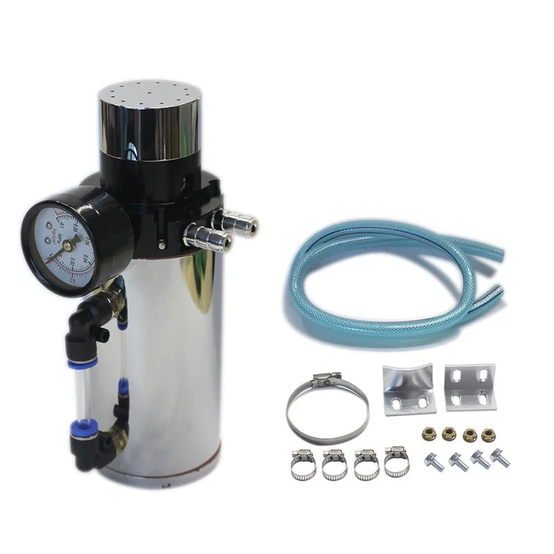 

SPSLD алюминиевый резервуар для лову моторного масла, сапунный бак + манометр вакуума, масляный бак, масляная банка