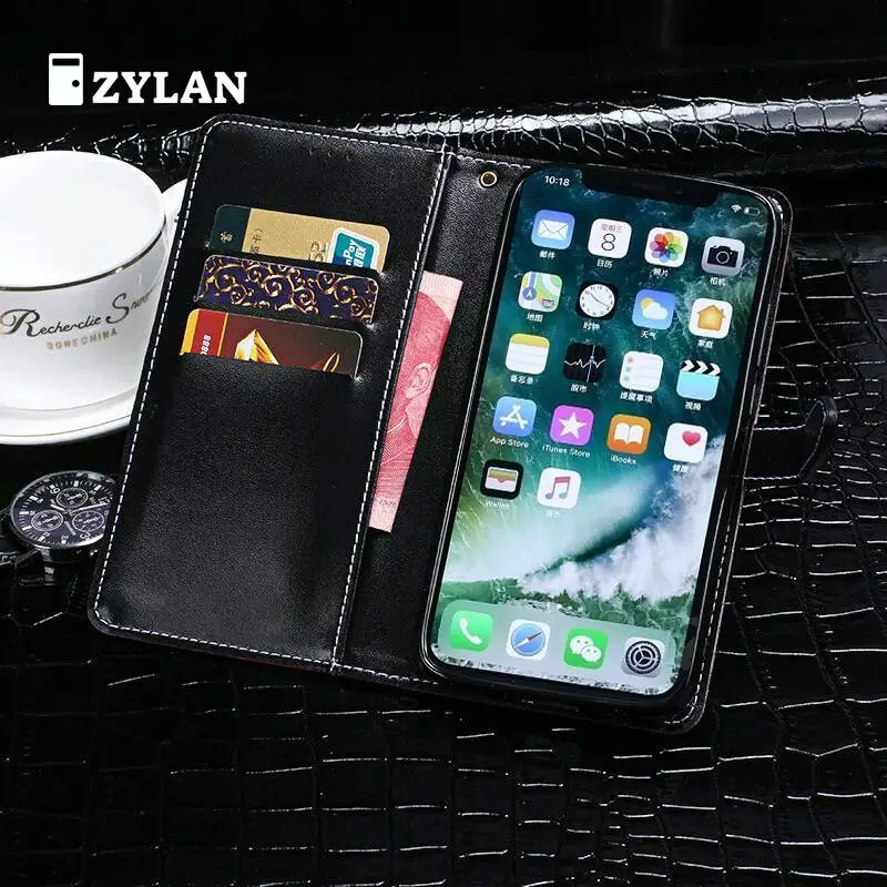 Кожаный флип чехол с принтом зylan змеи для Apple iPhone 6 6S Plus 7 8 X Черный Коричневый