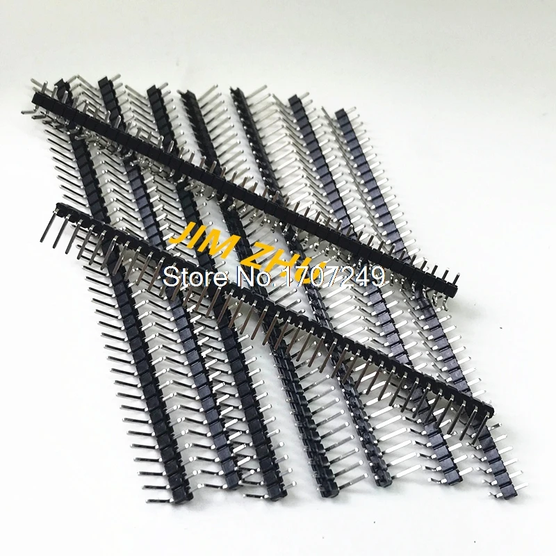 Free Shipping 10pcs/lot Pin Header 1x40 Single Row Male 2.54mm spacing Bent pins Breakable 40 1*40Pin for PBC | Обустройство дома