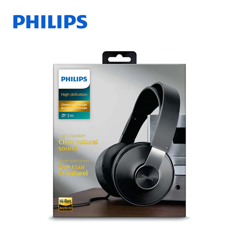 Philips SHP8000 наушники/HIFI наушники с длинным проводом управление громкостью микрофон