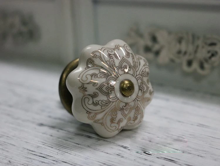 2 шт расписанные вручную тыквы в форме ручки кухонный шкаф тянуть для ящик