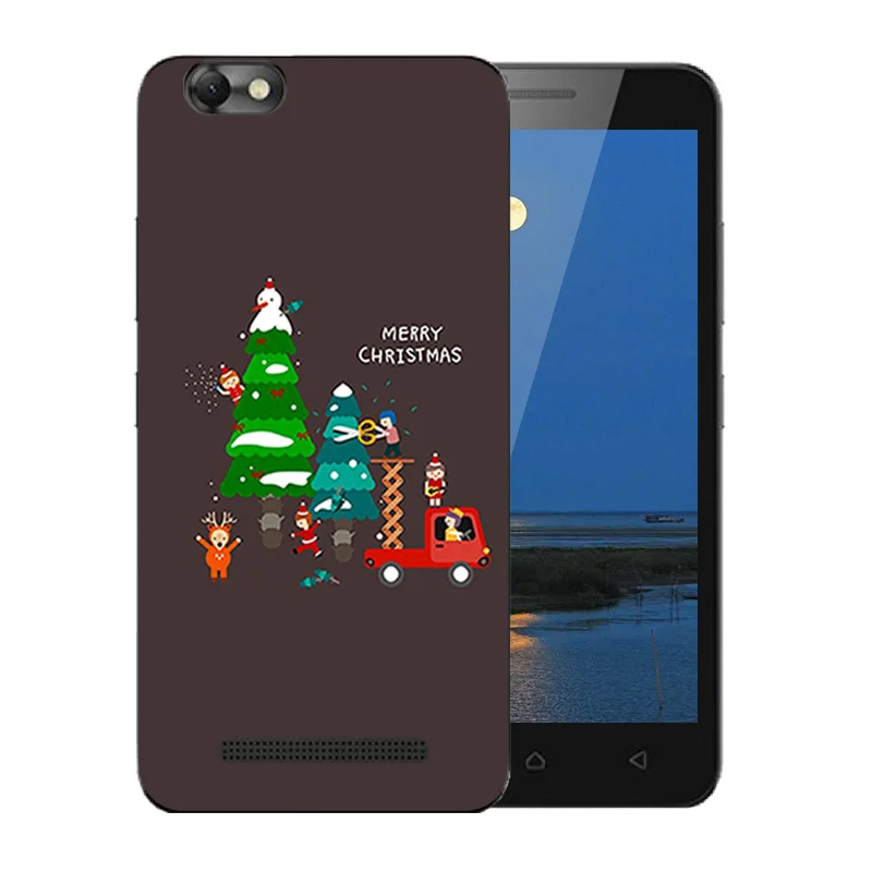 Мягкий чехол из ТПУ Для Lenovo Vibe C A2020 с веселым узором X'MAS для телефона сумки A2020a40