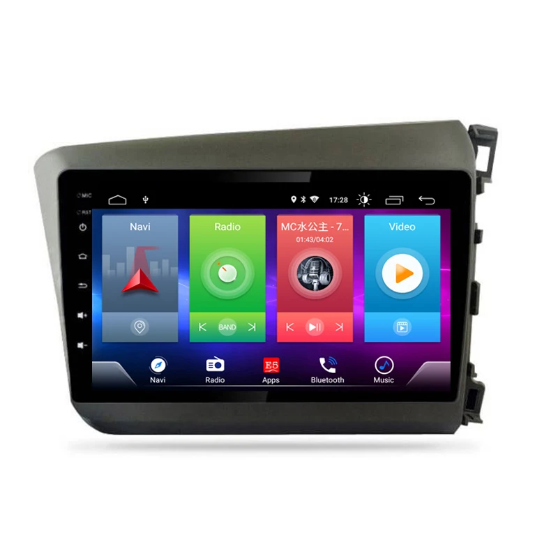 Автомобильный Android 8,1 мультимедийный плеер для Honda Civic RHD 2012-15 навигационное устройство GPS USB рулевое колесо bluetooth управление Поддержка
