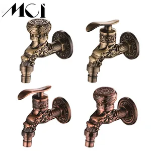 Смеситель для ванной комнаты из латунного сплава под античную бронзу, кухонный открытый садовый кран, стиральная машина, Швабра, античный декоративный кран Mci
