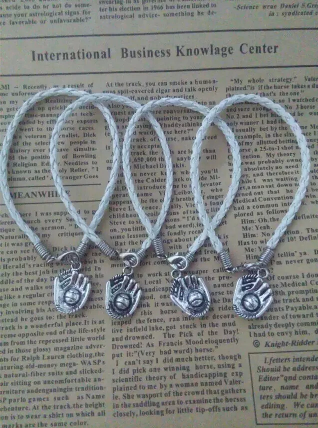 

Модные бейсбольные перчатки, очаровательные плетеные кожаные браслеты и ножные браслеты для женщин, ювелирные аксессуары 50 шт. A56