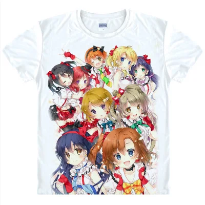 Lovelive sunshine футболка love live Aqours новая аниме модная мужская женская футболка|fashion